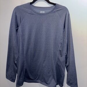 Duluth Trading Co Blue Base Layer Shirt Long Sleeves‎ Thumb Holes Women's Size L